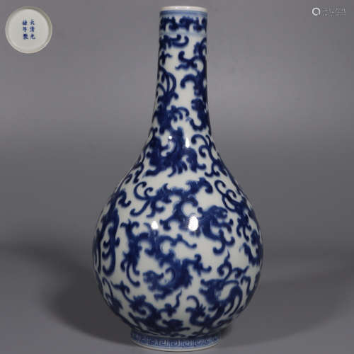 Blue-and -white Vase with Lotus