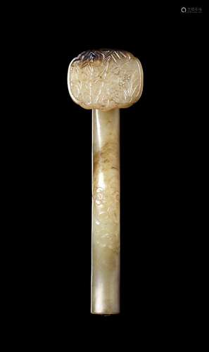 A CHINESE CARVED JADE RUYI SCEPTER