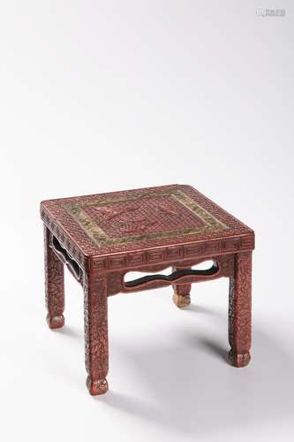 A CINNABAR LACQUER STAND