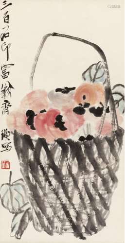 QI BAISHI (1864-1957): BASKET WITH PERSIMMONS*