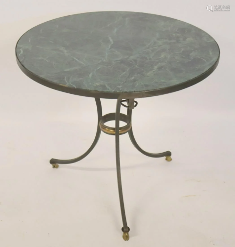 Bagues Style Gilt & Patinated Metal, Marbletop