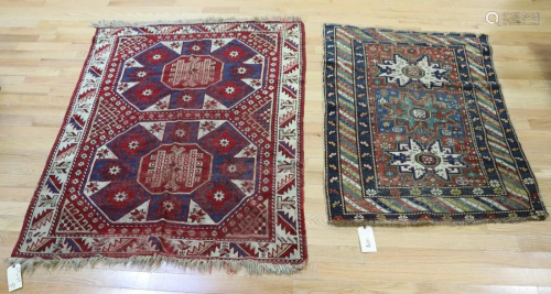 2 Antique and Finely Hand Woven Carpet