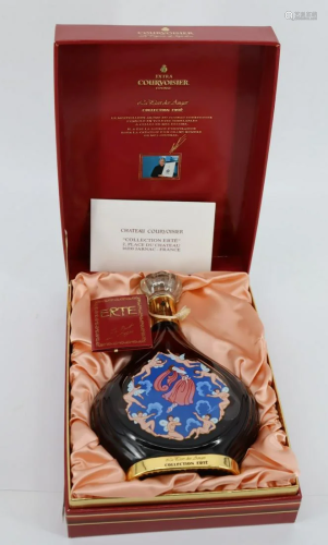 Cased Erte Bottle for Courvoisier.