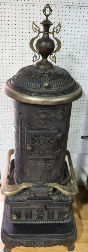 St Nicholas Antique Cast Iron Wood Burning Stove