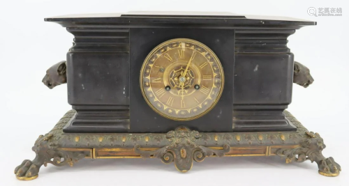 Antique Tiffany & Co Bronze Mounted Mantle Clock