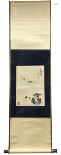 A PAINTING OF BIRD AND FISH, BADA SHANREN