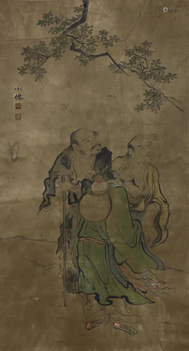 A PAINTING OF IMMORTAL FIGURES, WU WEI