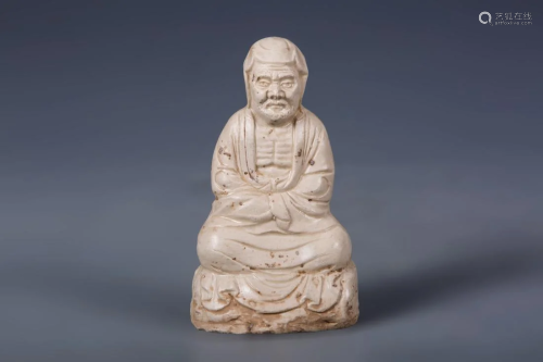 A DING WARE WHITE-GLAZED FIGURING OF BODHIDHARMA