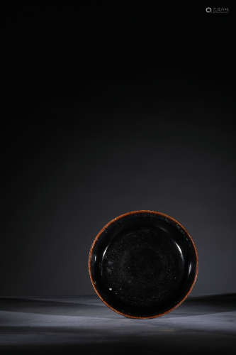 宋-定窯 黑釉盤