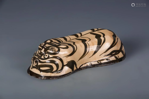 A DANGYANGYU WARE PILLOW IN TIGER SHAPE