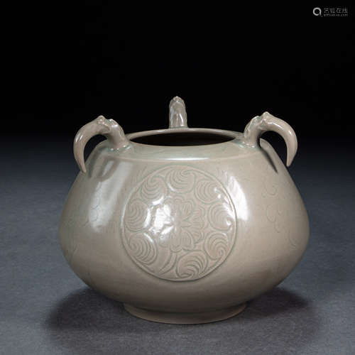 CHINESE YUE WARE JAR, TANG DYNASTY