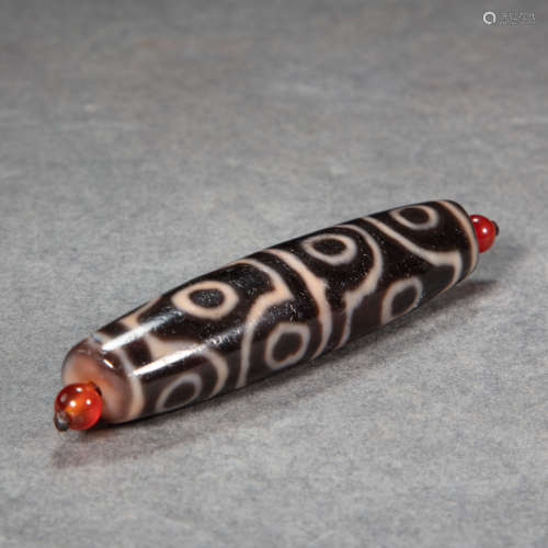 TIBETAN AGATE TWELVE-EYED DZI BEADS FROM TANG DYNASTY, CHINA