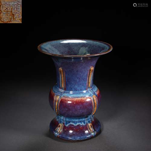 CHINESE PORCELAIN WARE VARIETY GLAZED VASE, QING DYNASTY