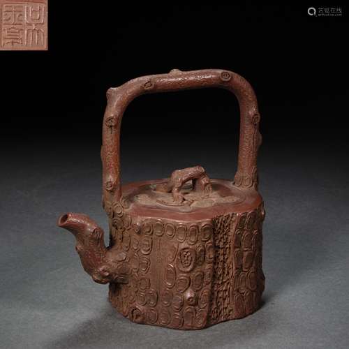 CHINA QING DYNASTY PURPLE CLAY TEAPOT