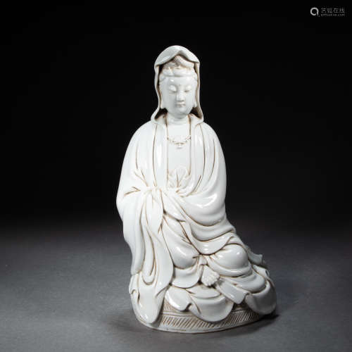 GUANYIN STATUE OF DEHUA PORCELAIN, QING DYNASTY, CHINA