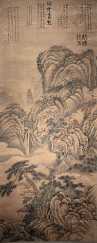 CHINESE LANDSCAPE PAINTINGS AND CALLIGRAPHY, QING DYNASTY, W...