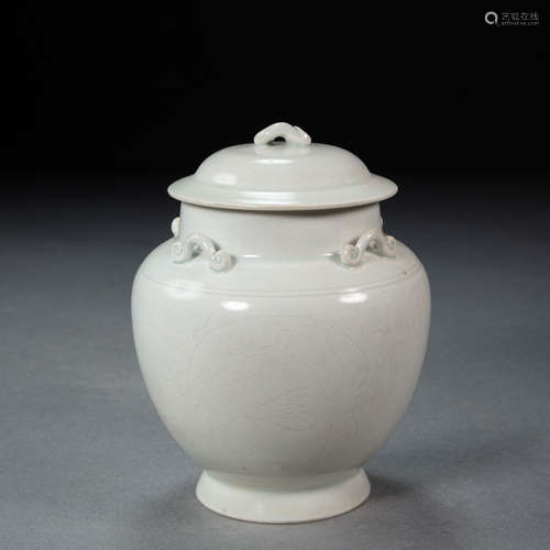 CHINA SONG DYNASTY HUTIAN WARE LID JAR