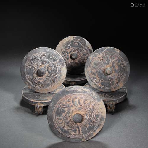 A SET OF STONE INKSTONES, HAN DYNASTY, CHINA