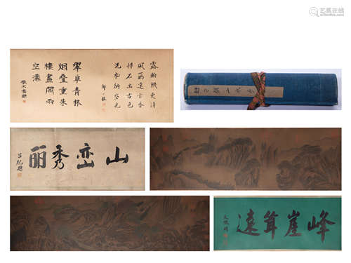 LANDSCAPE PAINTINGS AND CALLIGRAPHY, SONG DYNASTY, ZHAO LING...