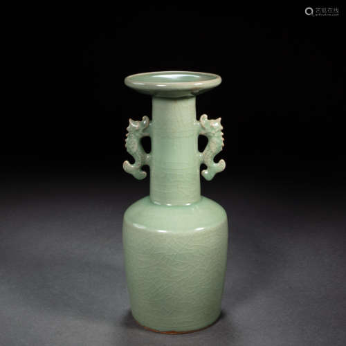 CHINESE LONGQUAN WARE DRAGON EAR VASE,  SONG DYNASTY