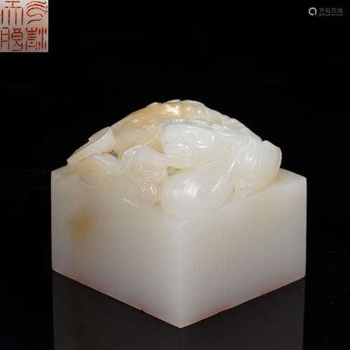 HETIAN JADE SEAL, QING DYNASTY, CHINA