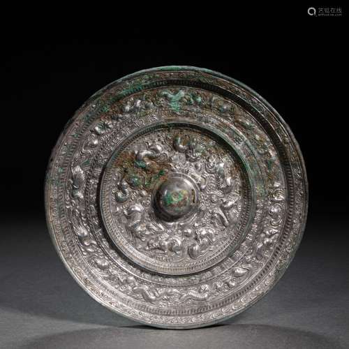 BRONZE MIRROR, SUI DYNASTY, CHINA