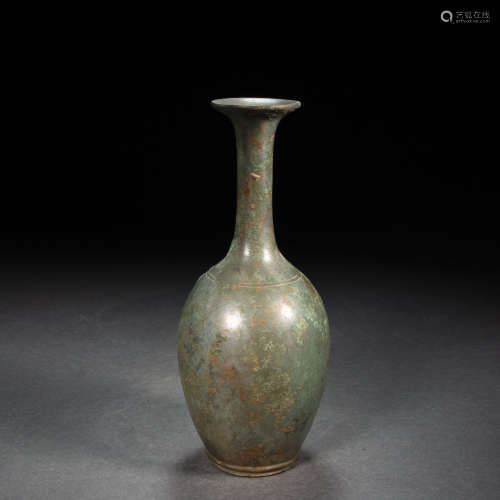 CHINA BRONZE PURIFYING BOTTLE, TANG DYNASTY