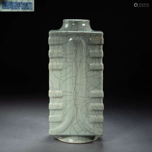 OFFICIAL WARE CONG VASE, QING DYNASTY, CHINA