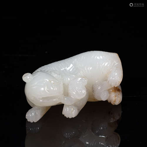 HETIAN JADE BEAST , QING DYNASTY, CHINA