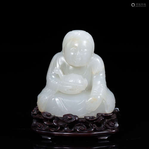 CHINESE HETIAN JADE FIGURE