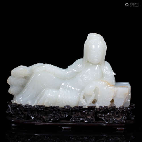 HETIAN JADE GUANYIN , QING DYNASTY, CHINA