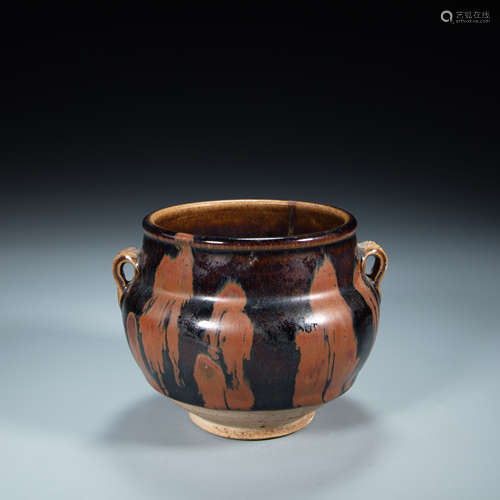 CIZHOU WARE DOUBLE EARS POT, SONG DYNASTY, CHINA