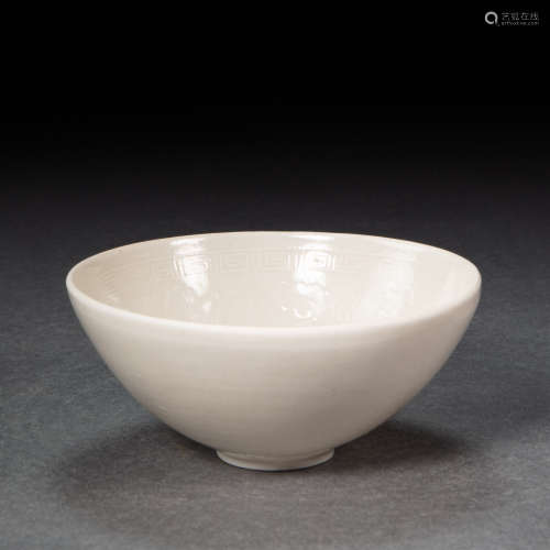CHINESE WHITE GLAZED DING WARE BOWL,  SONG DYNASTY