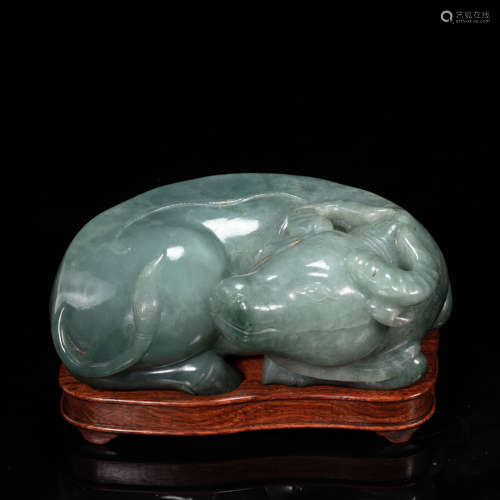 EMERALD OX , QING DYNASTY, CHINA