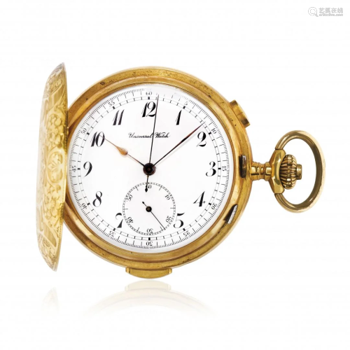 GOLD UNIVERSAL WATCH WITH MINUTE REPEATER AND