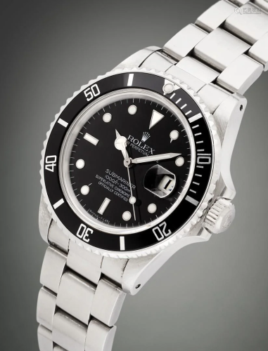 ROLEX SUBMARINER REF. 168000 WITH BOX AND PAPERS, SO…