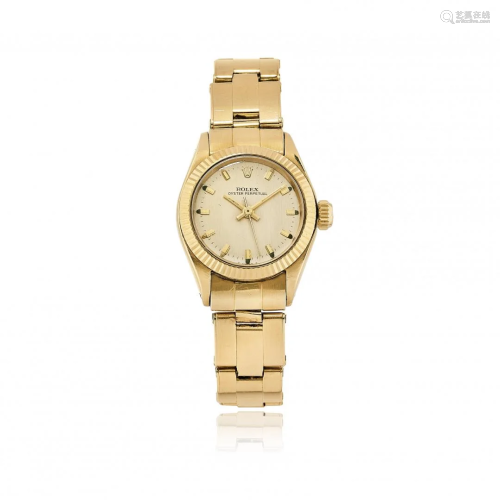 GOLD ROLEX OYSTER PERPETUAL REF. 6619 WITH BOX AND