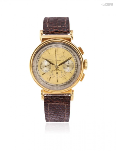 GOLD LONGINES FLY-BACK CHRONOGRAPH 13ZN REF. 3901,