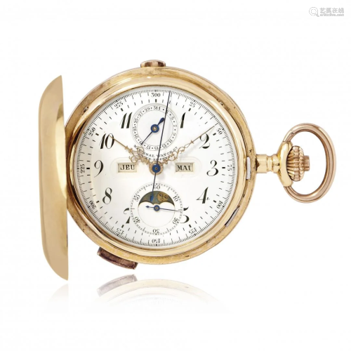 GOLD NATIONAL WATCH WITH QUARTER REPEATER, CHRONOGRAPH