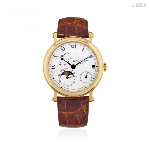 GOLD PATEK PHILIPPE MOON PHASE REF. 5054 WITH BOX AND