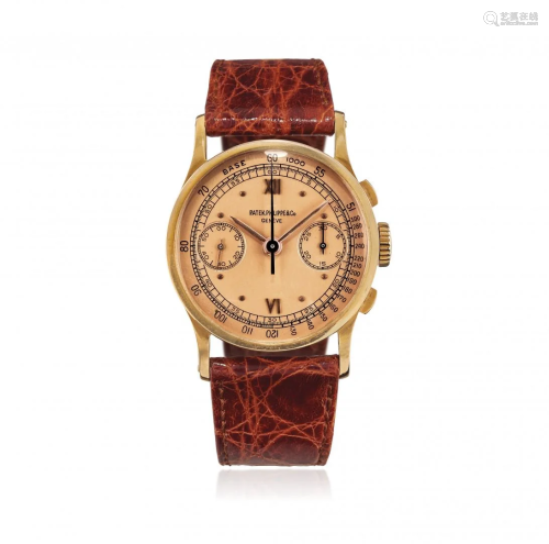ROSE GOLD PATEK PHILIPPE CHRONOGRAPH REF. 533, SOLD IN