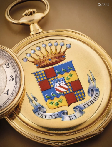 PAIR OF GOLD VACHERON & CONSTANTIN WITH BLAZON OF THE