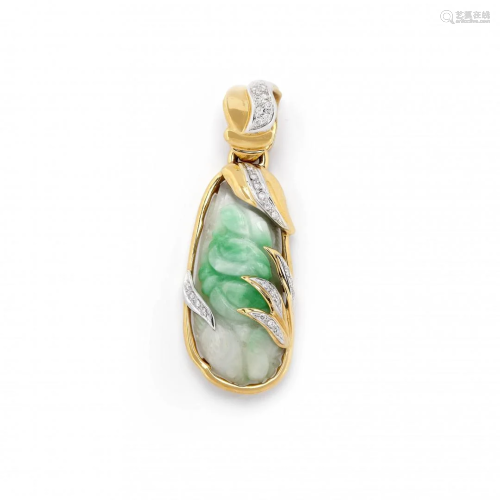 jadeite and diamond pendant