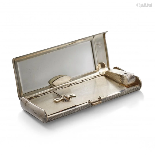 silver minaudière