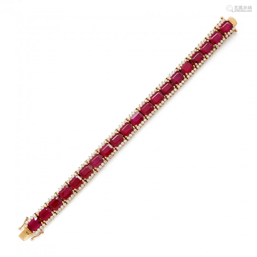 ruby and diamond bracelet