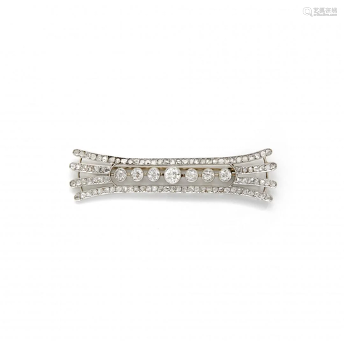 diamond bar brooch