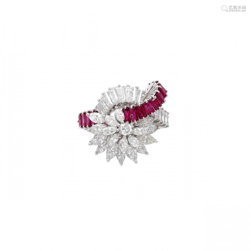 diamond and ruby ring, frascarolo