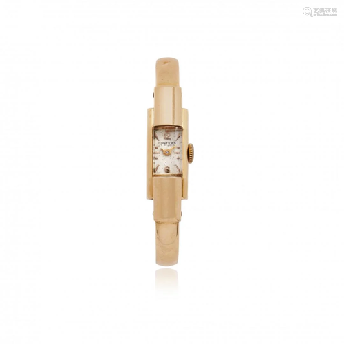 lady's rose gold wristwatch