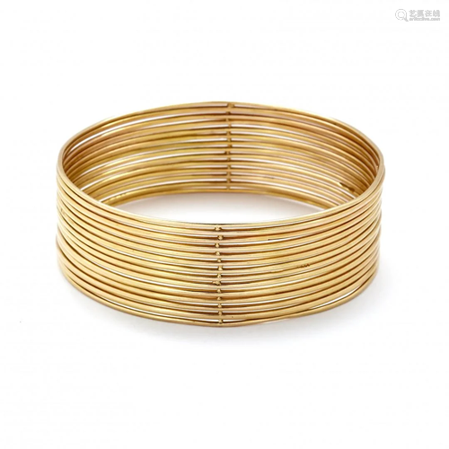 yellow gold bangle