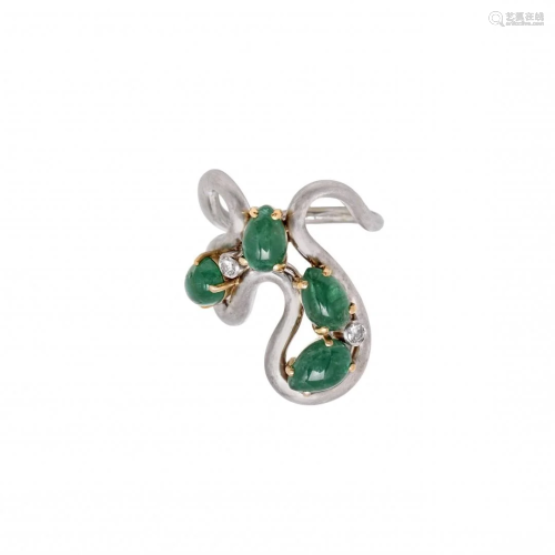 emerald and diamond ring, cirio